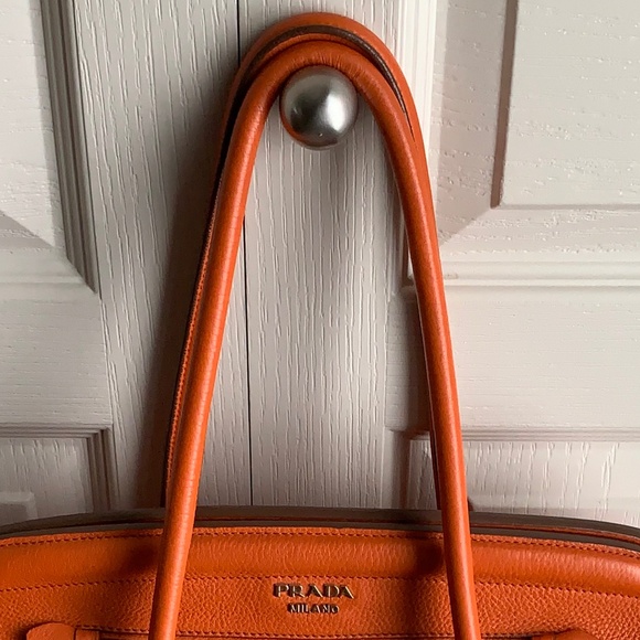 Prada Saffiano Vitello Daino Leather Top Handle Bag - Picture 2 of 16